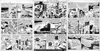 EVERETT ROMITA BURGOS - YOUNG MEN #26 Three page set - Capt America, Human Torch, Submariner